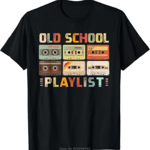 Cassette Tape Music 80s Retro Old School Playlist T-shirt